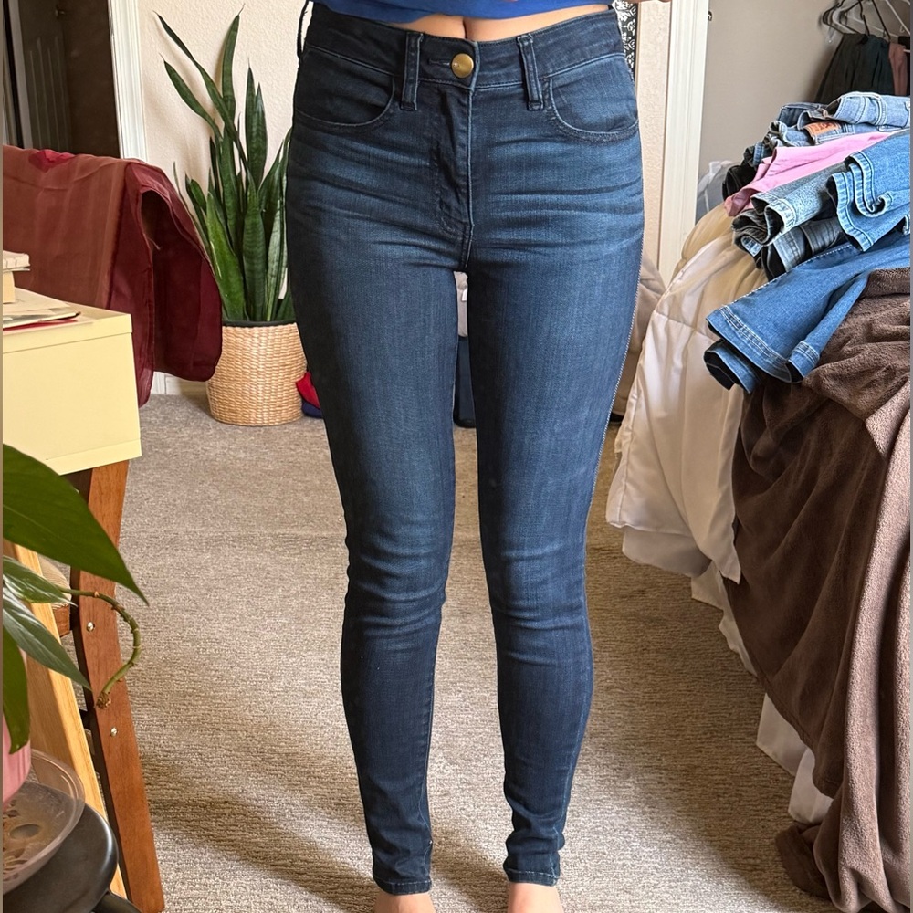 American Eagle Outfitters Blue Skinny Jeans Stretch Fit
